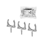 Крепеж-клипса для трубы 32 мм с дюбелем (25 шт.) серая TDM