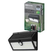 Светильник настенный «Феникс 2» на солн. батарее с датч. движ., 2 Вт, IP65, пластик, черн., TDM