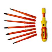 KEAZ Набор диэлектрических отверток 7+1, динамометрическая рукоятка 1-5 Nm, SHTOK. 09350